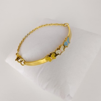 Pulsera Con Una Barra Con Diseño de Mariposas