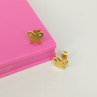 Aros de Mariposas Con Piedras de Detalles