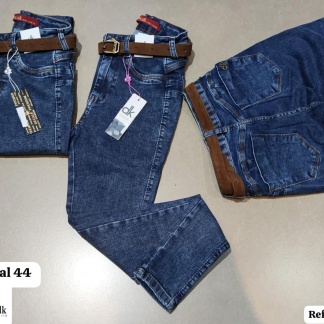 Jeans Fem Con Cinto Decalk