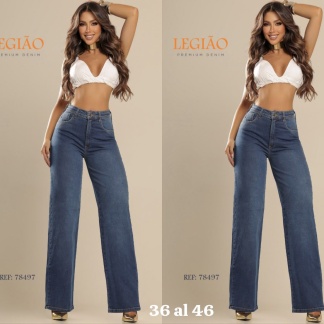 Jeans Fem Wide Leg Legiao